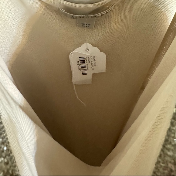 All Saints Hadley Sequin Silver Midi Dress Size 10 - Picture 6 of 9